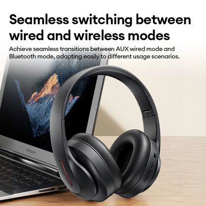 Lenovo LES-107 Wireless Over-Ear Bluetooth Sport Headphones Noise Cancelling Foldable Gaming Headset HiFi Bass Long Battery Life