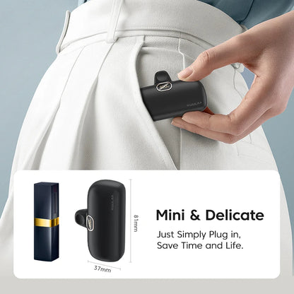 KUULAA Mini Power Bank 5000mAh PowerBank Fast Charging Portable Charger For iPhone 17 16 14 Xiaomi Samsung poco External Battery