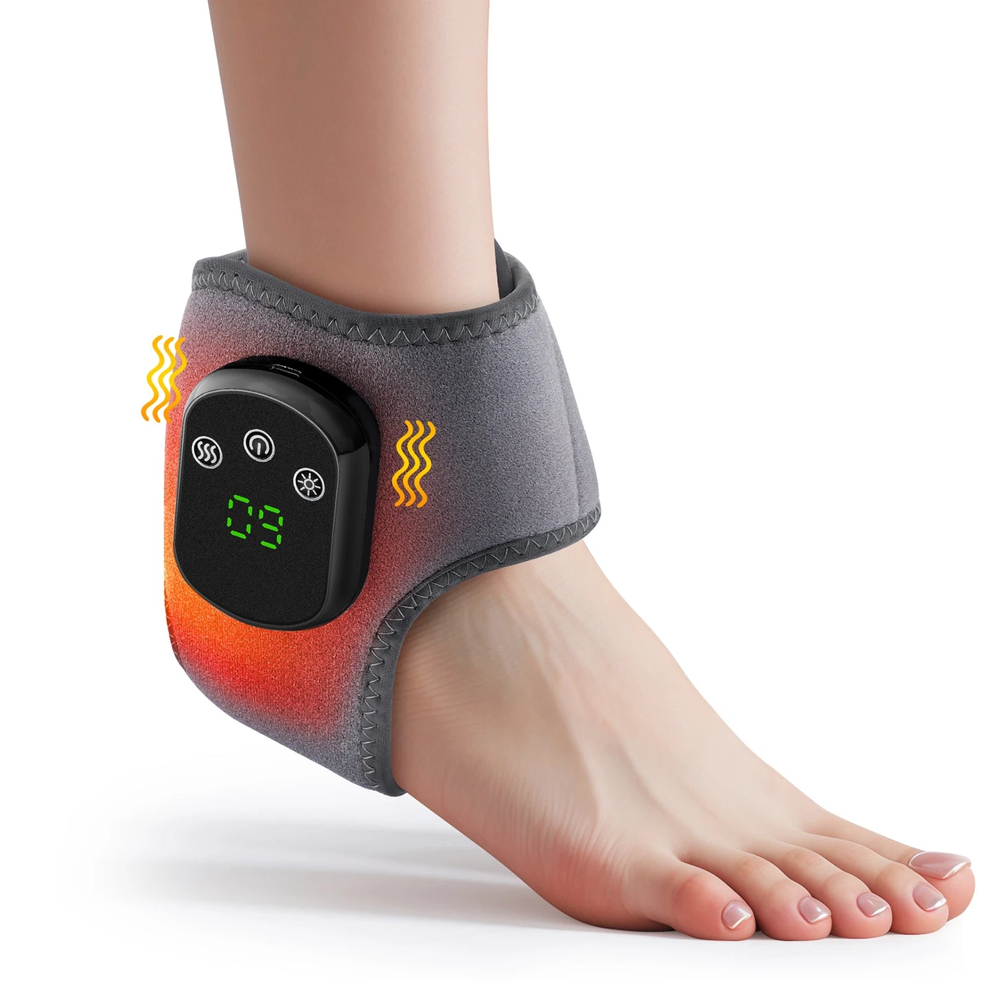 Electric Heating Foot Massage Vibration Relaxation Ankle Massager Hot Compress Ankle Brace Joint Sprain Support Ankle Protection