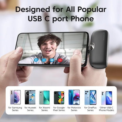 KUULAA Mini Power Bank 5000mAh PowerBank Fast Charging Portable Charger For iPhone 17 16 14 Xiaomi Samsung poco External Battery