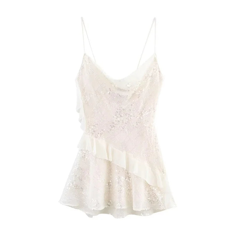 2026 Sequin Mini Dress Woman Sexy Slip Party Dresses for Women Summer Backless Women's Dress Straps Beach Short Dresses
