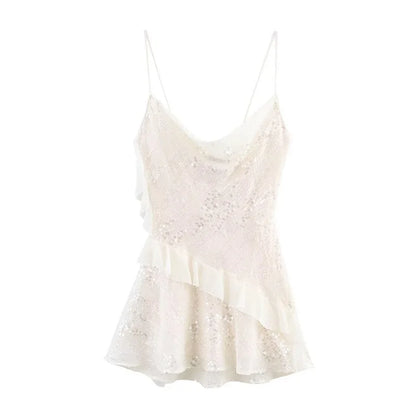 2026 Sequin Mini Dress Woman Sexy Slip Party Dresses for Women Summer Backless Women's Dress Straps Beach Short Dresses